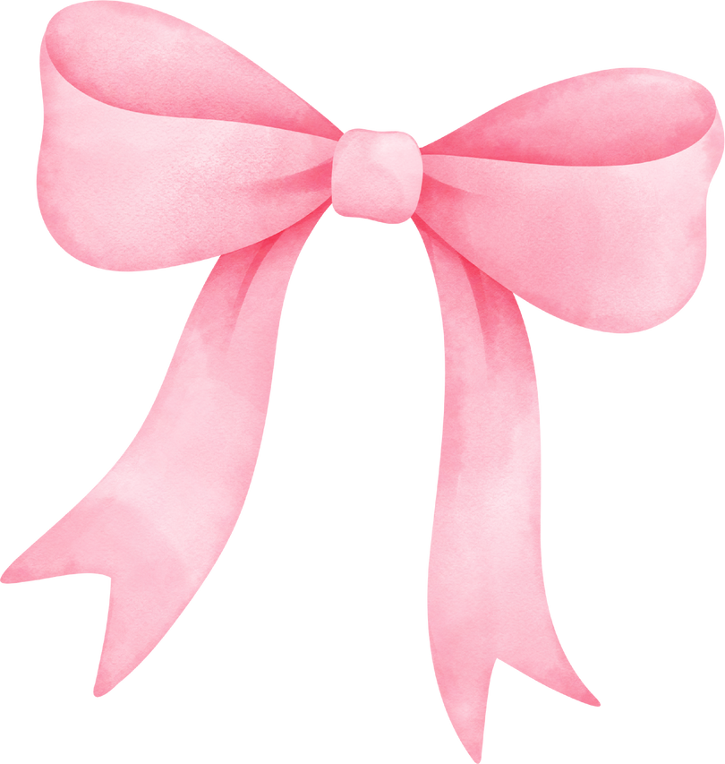 Pink coquette bow illustration