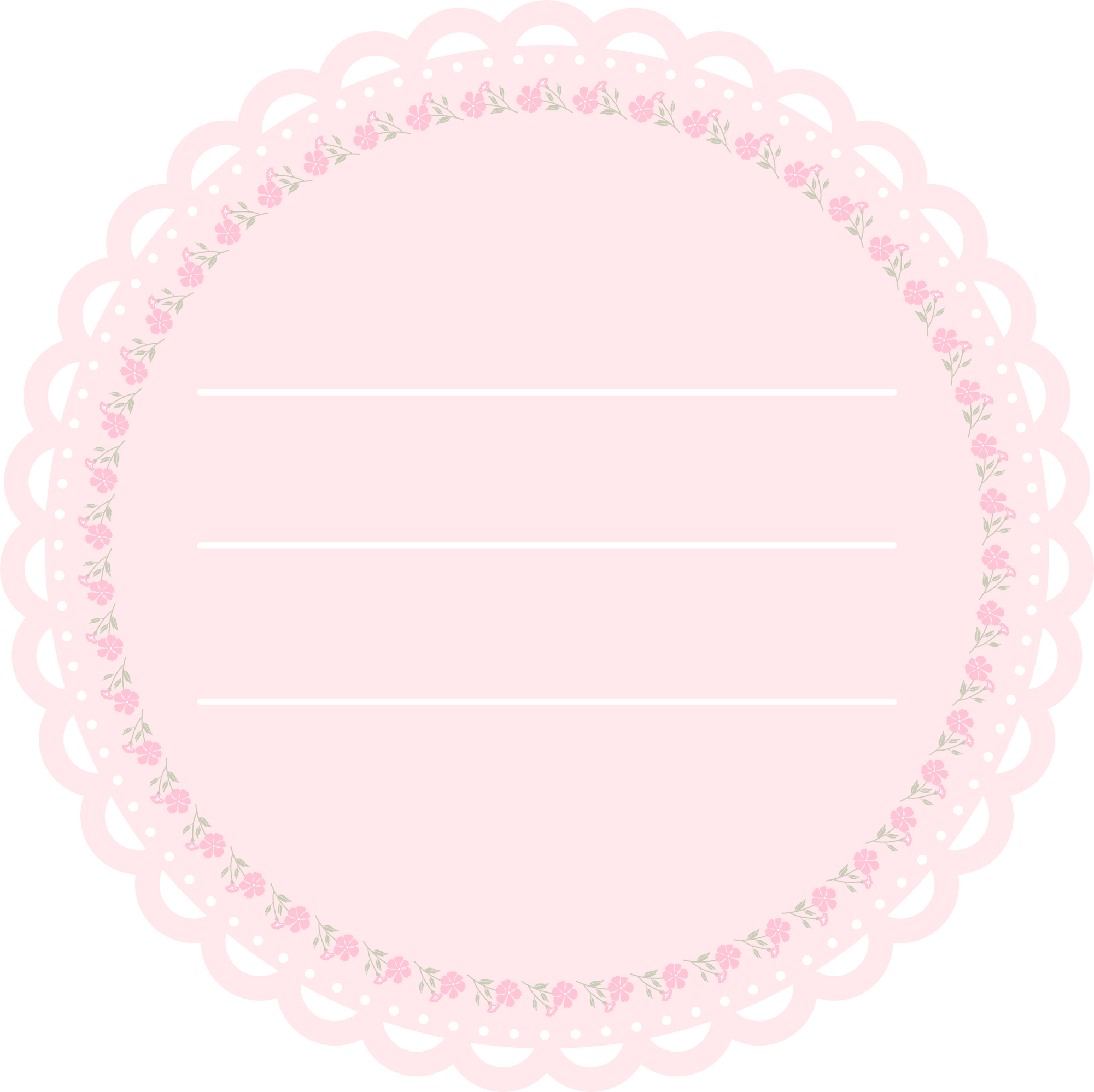 coquette pink flowers paper notes